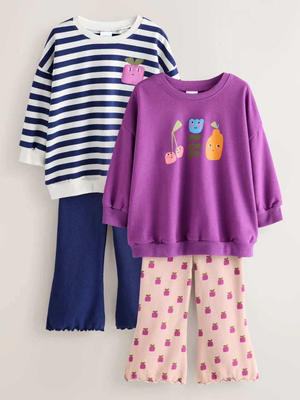 Paars - Sweatshirt Set van 4 stuks (3mnd-7jr)