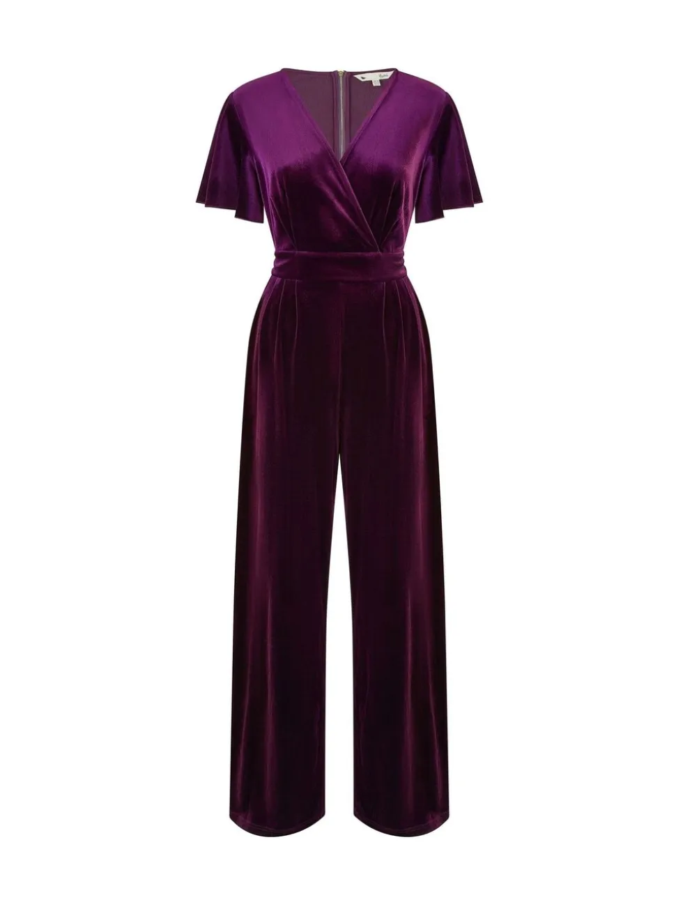 Paars - Yumi - Jumpsuit met engelenmouwen