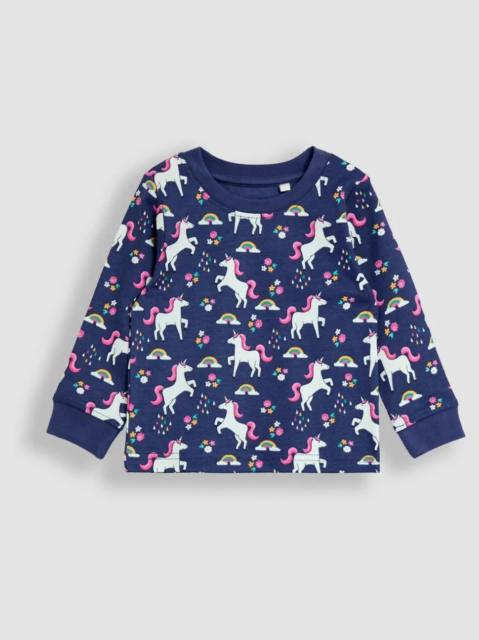 Paars met eenhoornprint - JoJo Maman Bébé Print Glow In The Dark Jersey Pyjamas