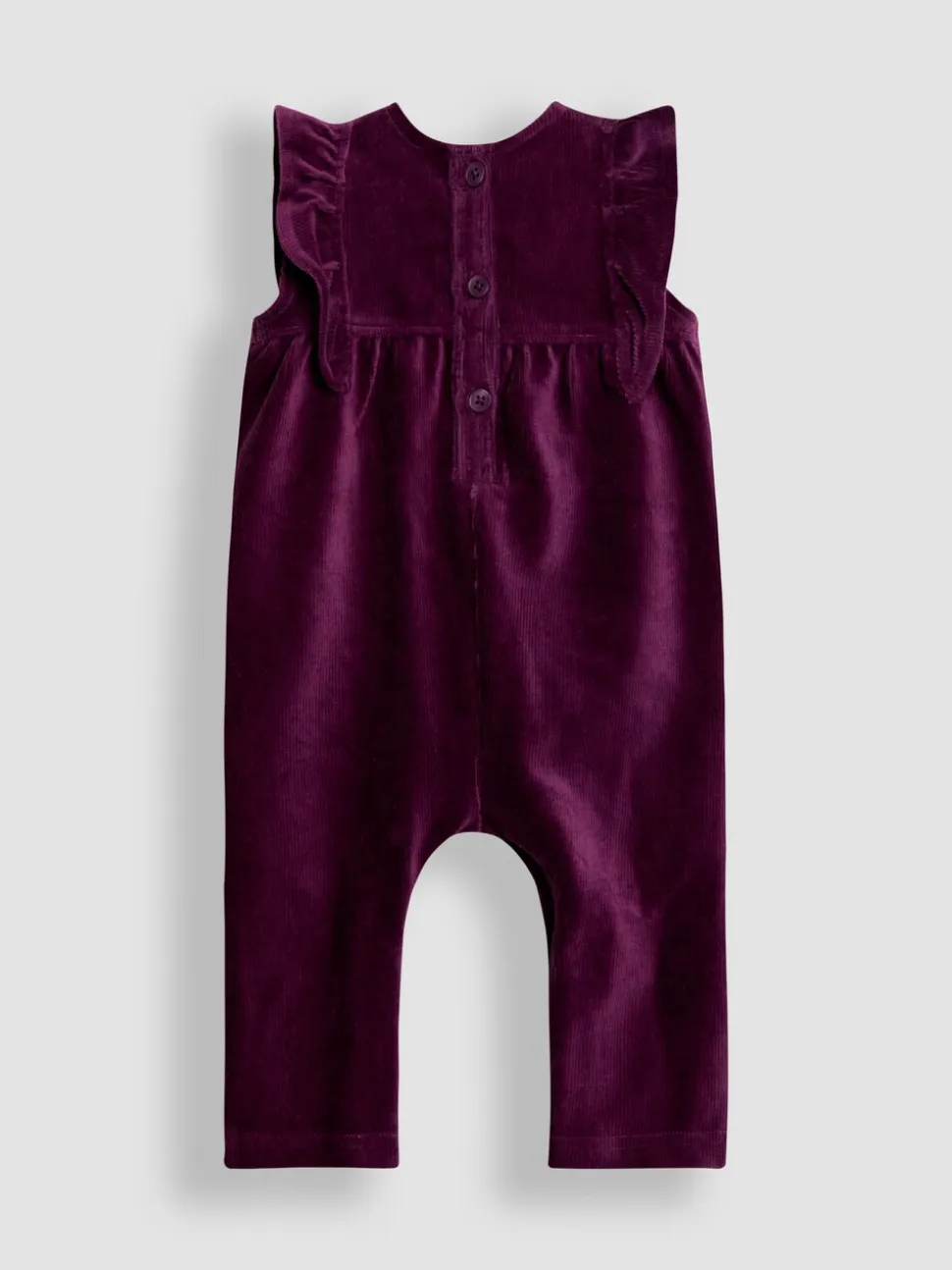 Paars met vlinderprint - JoJo Maman Bébé Appliqué Velour Dungarees & Top Set