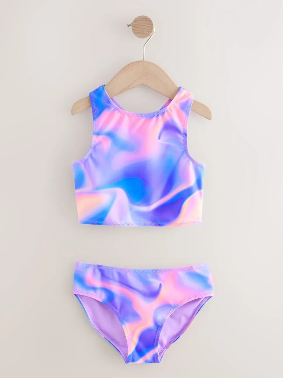 Paars ombre - Sunsafe Rash Vest Bikini And Scrunchie Swim Set (3-16yrs)