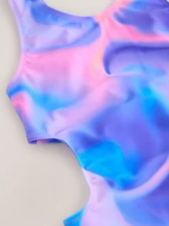 Paars tie-dye - Cutout Swimsuit (3-16yrs)