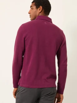 Paarsblauw - FatFace Long Sleeve Ribbed Polo