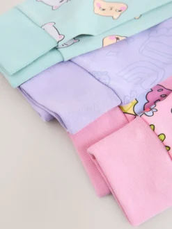 Paarse kattenprint - Verpakking van 3 knusse pyjama's (9 mnd-10 jr)