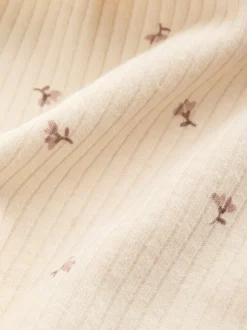 Paars/geel/crème met fijne print - Verpakking van 4 babyleggings (0 mnd -2 jr)