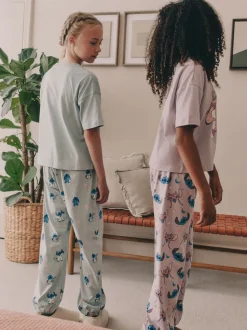 Paars/groen - Lilo & Stitch Joggers Pyjamas 2 Pack (3-16yrs)