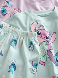 Paars/groen - Lilo & Stitch Joggers Pyjamas 2 Pack (3-16yrs)