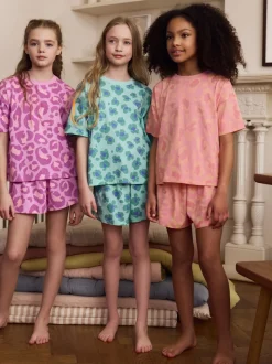 Paars/oranje - Set van 3 pyjama's (3-16 jr)