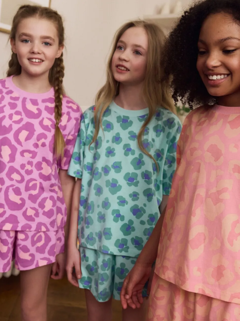 Paars/oranje - Set van 3 pyjama's (3-16 jr)