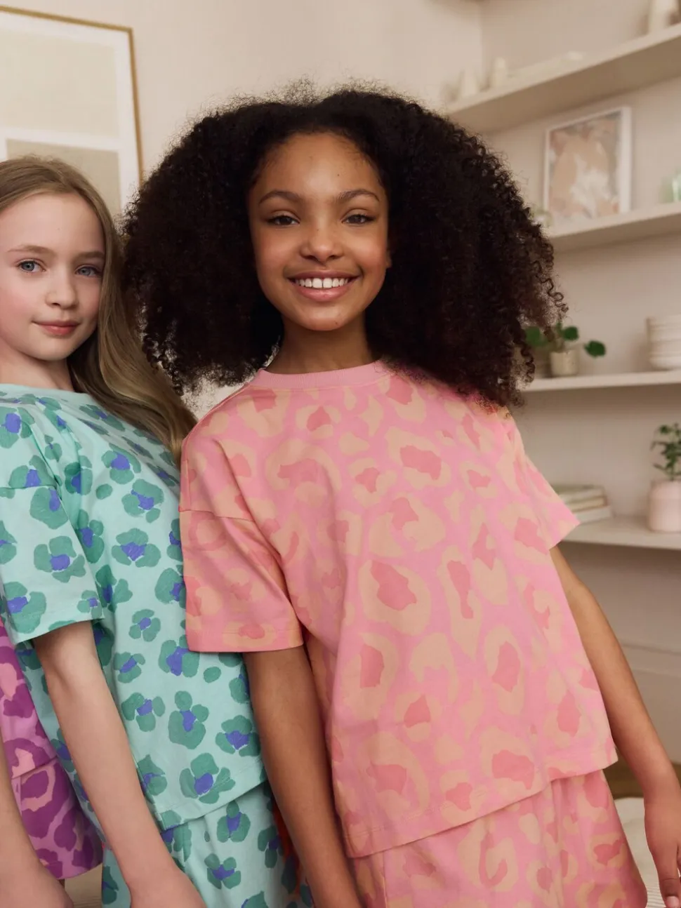 Paars/oranje - Set van 3 pyjama's (3-16 jr)