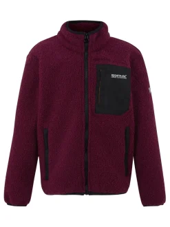 Paarsrood - Regatta Junior Frankie warme fleece met volledige rits