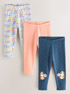 Paars/roze - Verpakking van 3 leggings (3 mnd-7 jr)