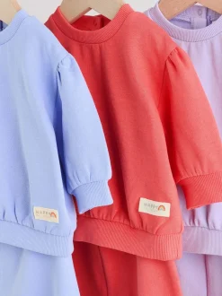 Paars/roze/blauw - Baby sweatshirt en joggingbroek 6 -delige set (0mnd -2jr)