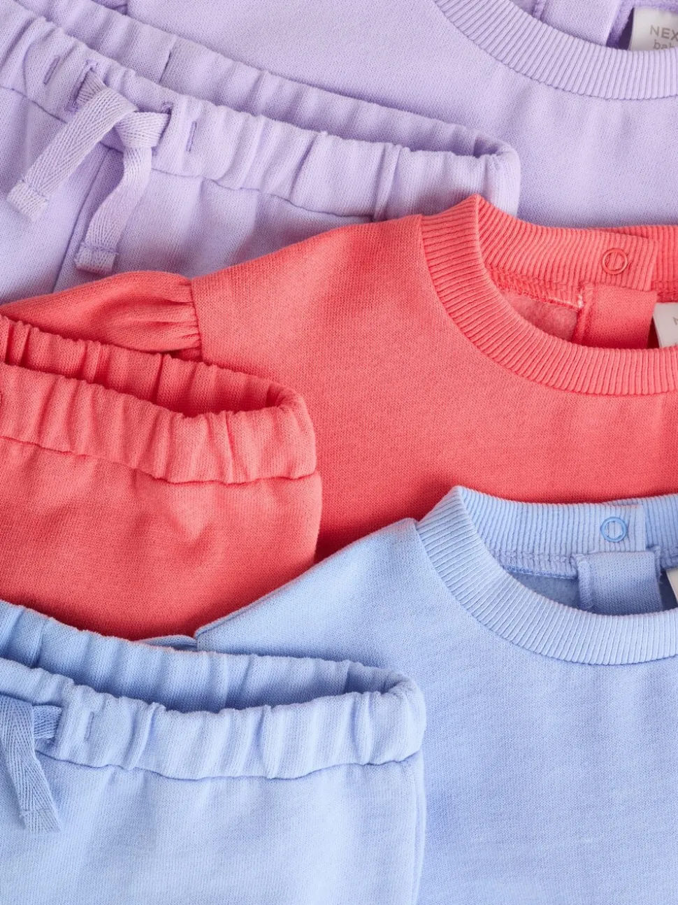 Paars/roze/blauw - Baby sweatshirt en joggingbroek 6 -delige set (0mnd -2jr)