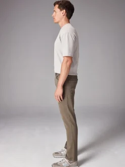 Paddenstoelbruin - Slim Fit - Comfortabele stretchjeans