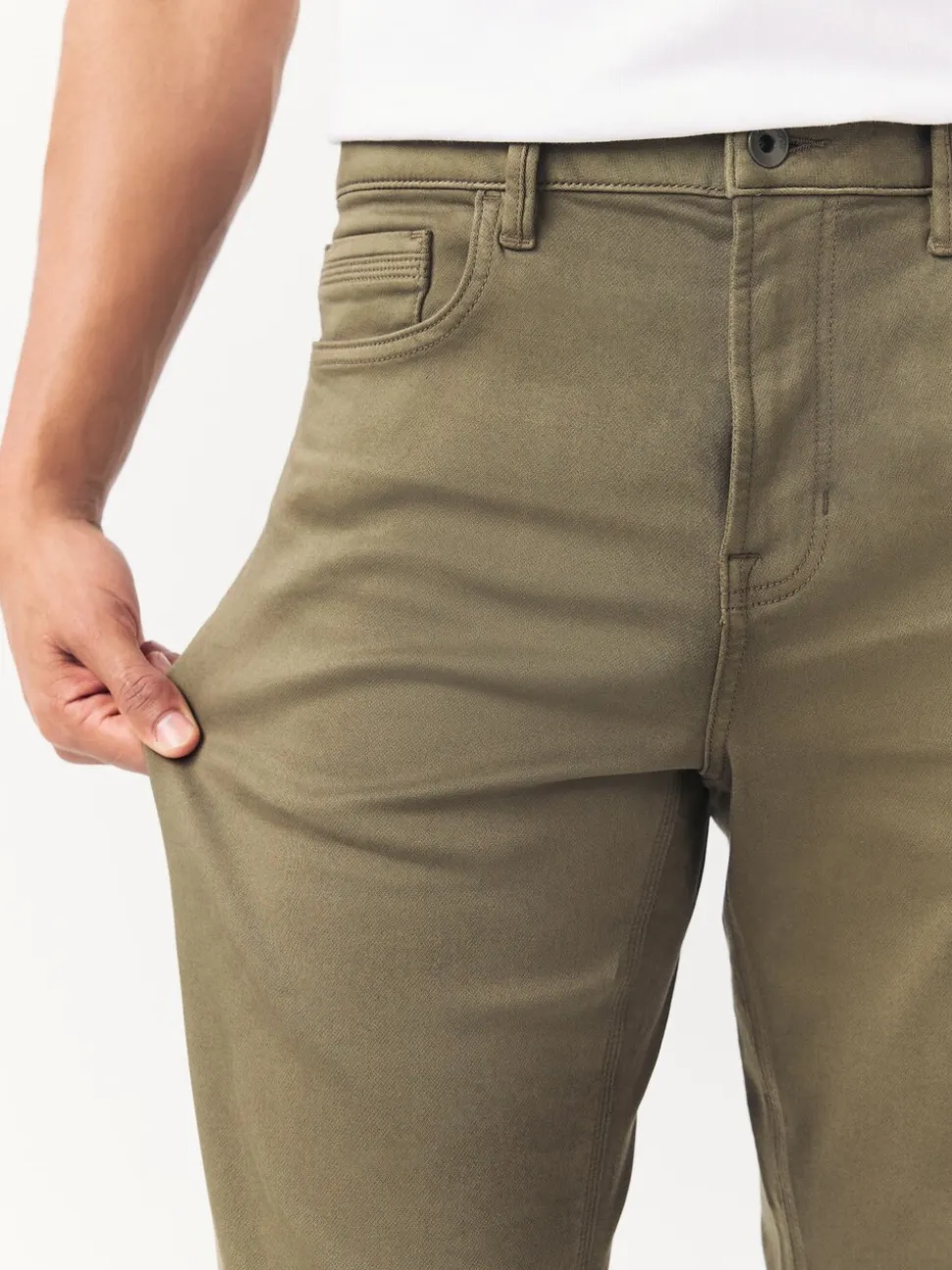 Paddenstoelbruin - Straight fit - Comfortabele stretchjeans