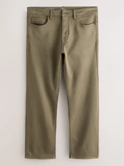 Paddenstoelbruin - Straight fit - Comfortabele stretchjeans