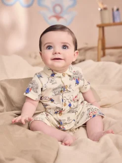 Paddington Bear Baby met kraagje - 100% katoenen Cath Kidston rompertje