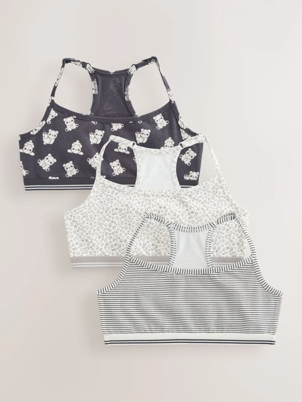 Panda - Set van 3 crop tops (5-16 jr)