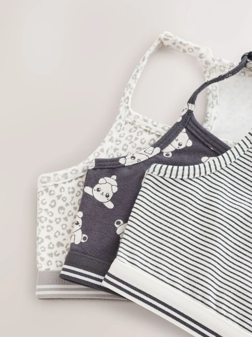 Panda - Set van 3 crop tops (5-16 jr)