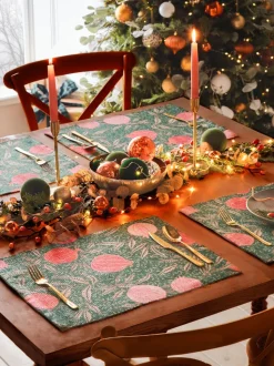 Paoletti - Set van 4 tafelplacemats in paarsrood
