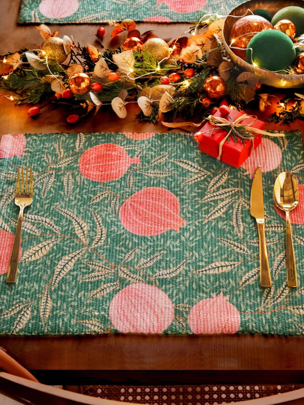 Paoletti - Set van 4 tafelplacemats in paarsrood