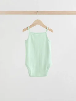 Pastel - 5 Pack Vest Pointelle Baby Bodysuits