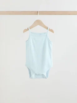 Pastel - 5 Pack Vest Pointelle Baby Bodysuits