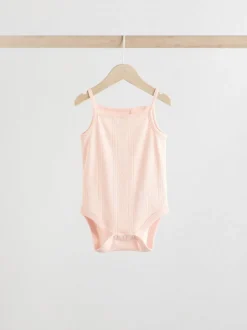 Pastel - 5 Pack Vest Pointelle Baby Bodysuits