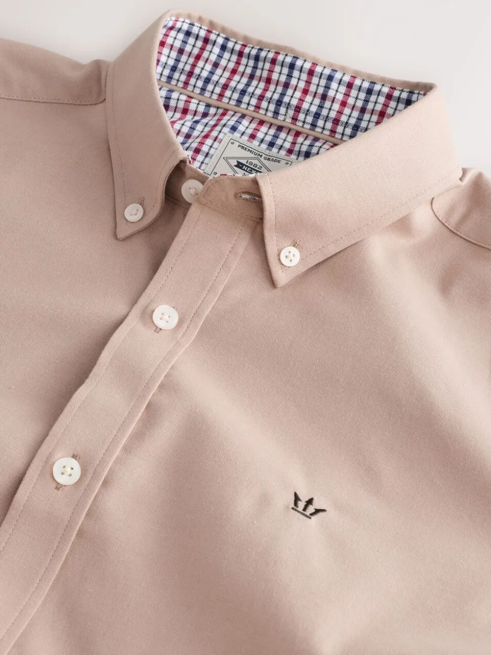 Pastel geel naturel - Oxford-stretchoverhemd met lange mouwen