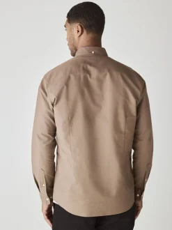 Pastel geel naturel - Slim Fit - Oxford-hemd met lange mouwen