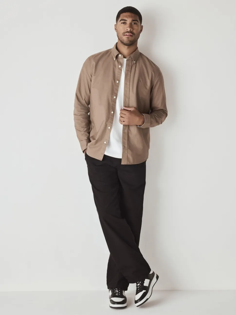 Pastel geel naturel - Slim Fit - Oxford-hemd met lange mouwen