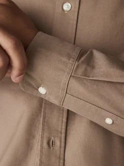 Pastel geel naturel - Slim Fit - Oxford-hemd met lange mouwen