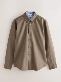 Pastel geel naturel - Slim Fit - Oxford-hemd met lange mouwen