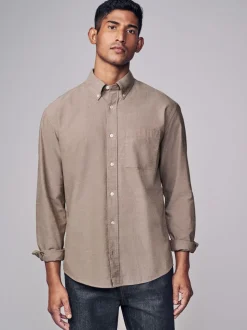 Pastel geel naturel - Soft Touch Oxford Long Sleeve Shirt
