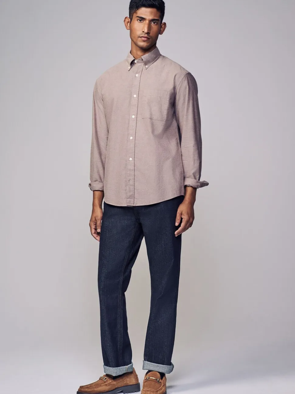 Pastel geel naturel - Soft Touch Oxford Long Sleeve Shirt