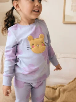 Pastel kat/eenhoorn/bloem - Knus pyjama met lange mouwen 3 Pack (9maanden -12jaar)