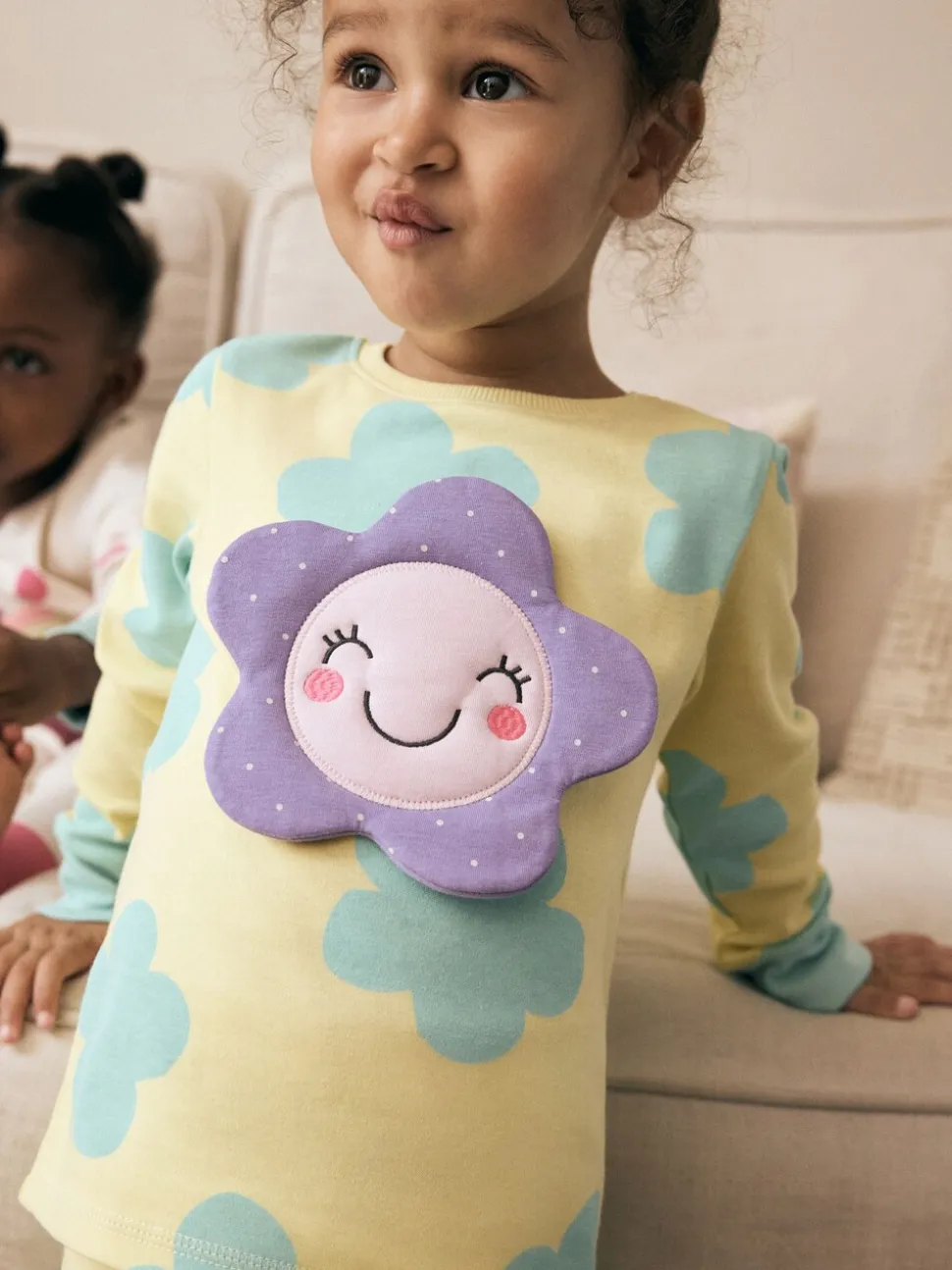 Pastel kat/eenhoorn/bloem - Knus pyjama met lange mouwen 3 Pack (9maanden -12jaar)