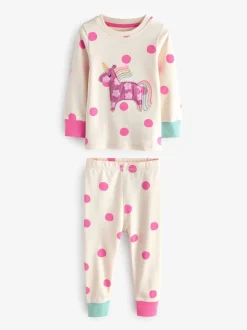 Pastel kat/eenhoorn/bloem - Knus pyjama met lange mouwen 3 Pack (9maanden -12jaar)