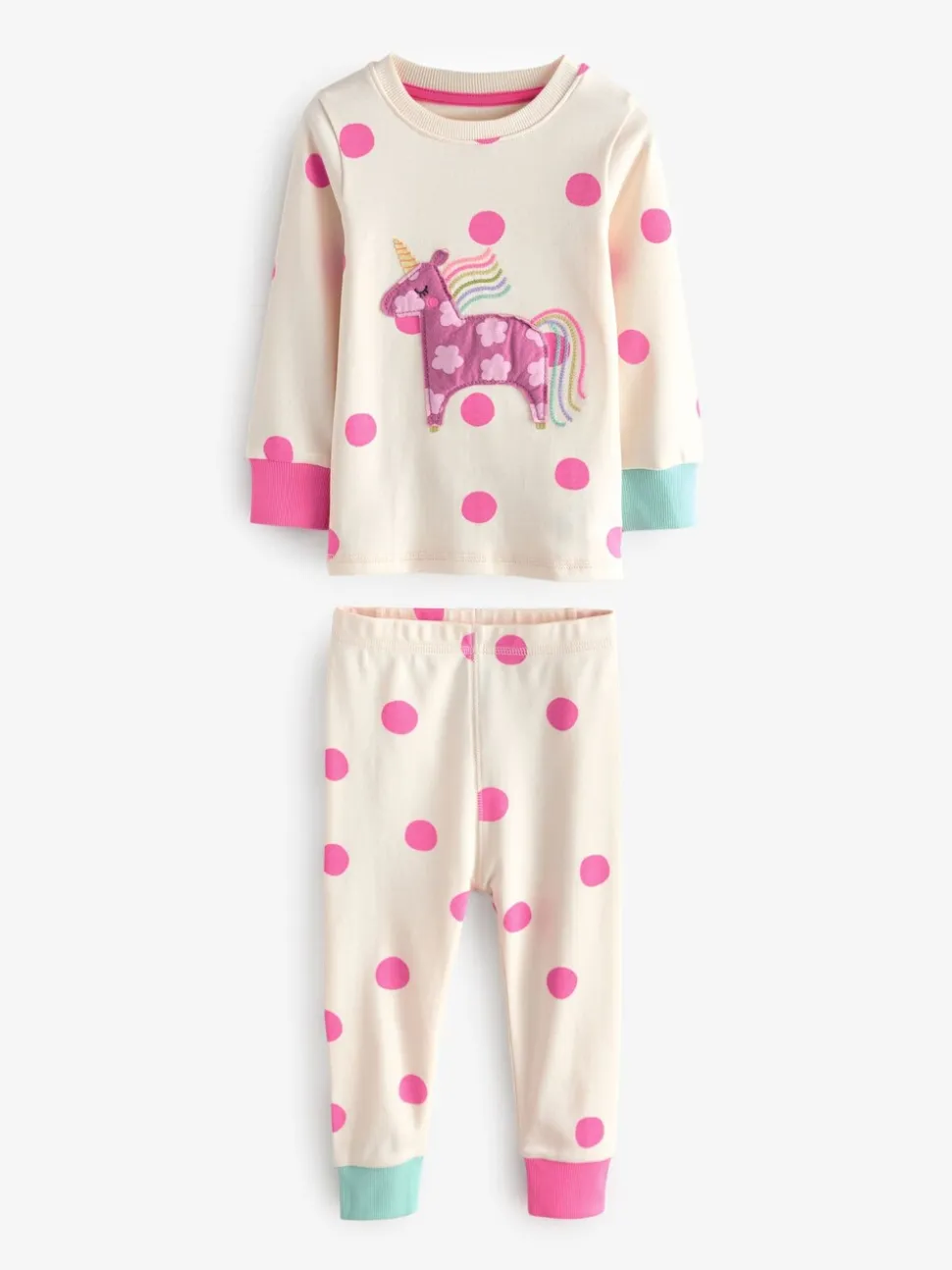 Pastel kat/eenhoorn/bloem - Knus pyjama met lange mouwen 3 Pack (9maanden -12jaar)