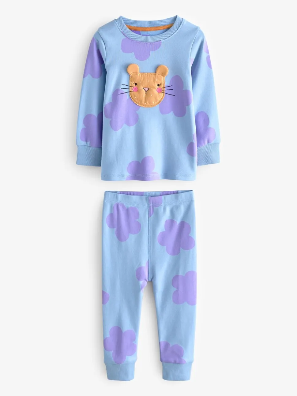 Pastel kat/eenhoorn/bloem - Knus pyjama met lange mouwen 3 Pack (9maanden -12jaar)