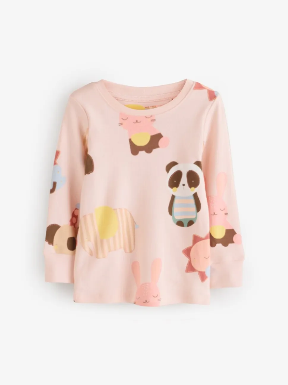 Pastel met tekenfiguurtjesprint - Knus pyjama met lange mouwen 3 Pack (9maanden -12jaar)