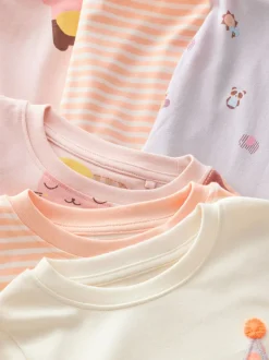 Pastel met tekenfiguurtjesprint - Knus pyjama met lange mouwen 3 Pack (9maanden -12jaar)