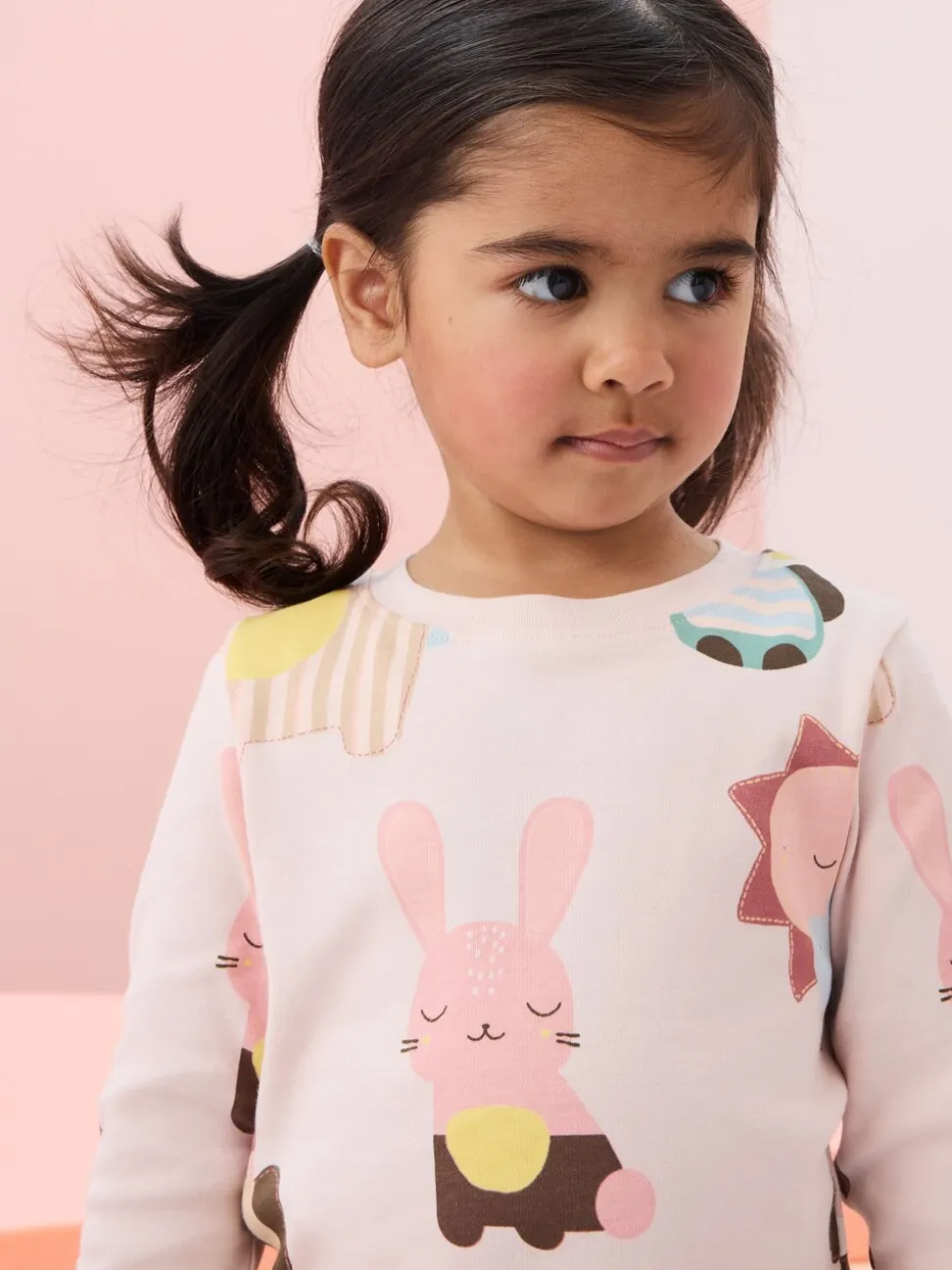 Pastel met tekenfiguurtjesprint - Knus pyjama met lange mouwen 3 Pack (9maanden -12jaar)