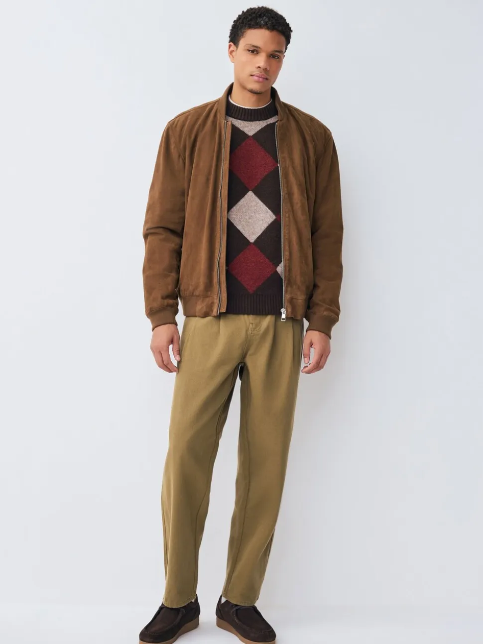 Pastelgeel - Authentic Twin Pleated Textured Trousers