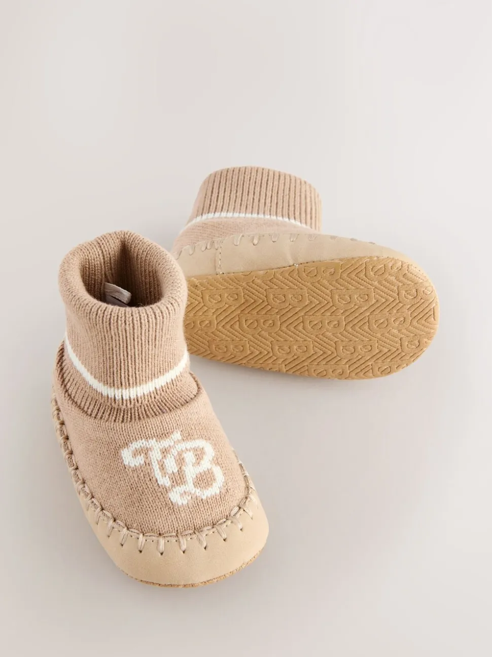 Pastelgeel - Baker by Ted Baker gebreide laarsjes voor Jongens