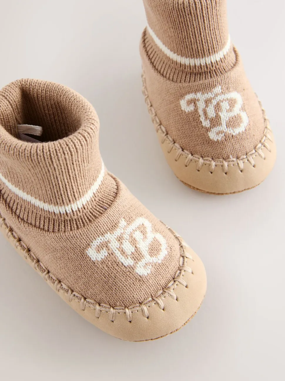 Pastelgeel - Baker by Ted Baker gebreide laarsjes voor Jongens