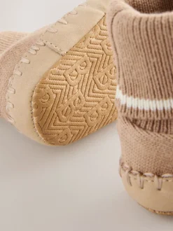 Pastelgeel - Baker by Ted Baker gebreide laarsjes voor Jongens