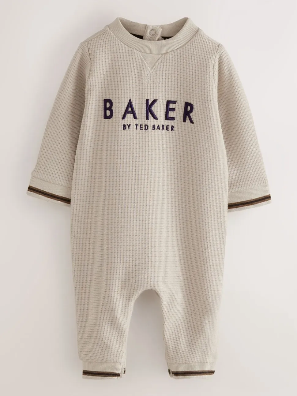 Pastelgeel - Baker by Ted Baker Textured Long Sleeve Romper