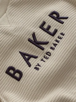 Pastelgeel - Baker by Ted Baker Textured Long Sleeve Romper